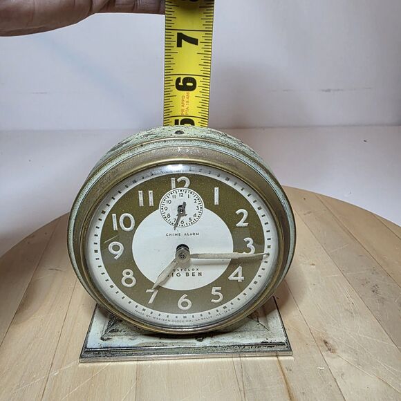 Vintage Westclox Big Ben "Chime Alarm" Manual Wind clock Working Made In U.S.A - Picture 10 of 10